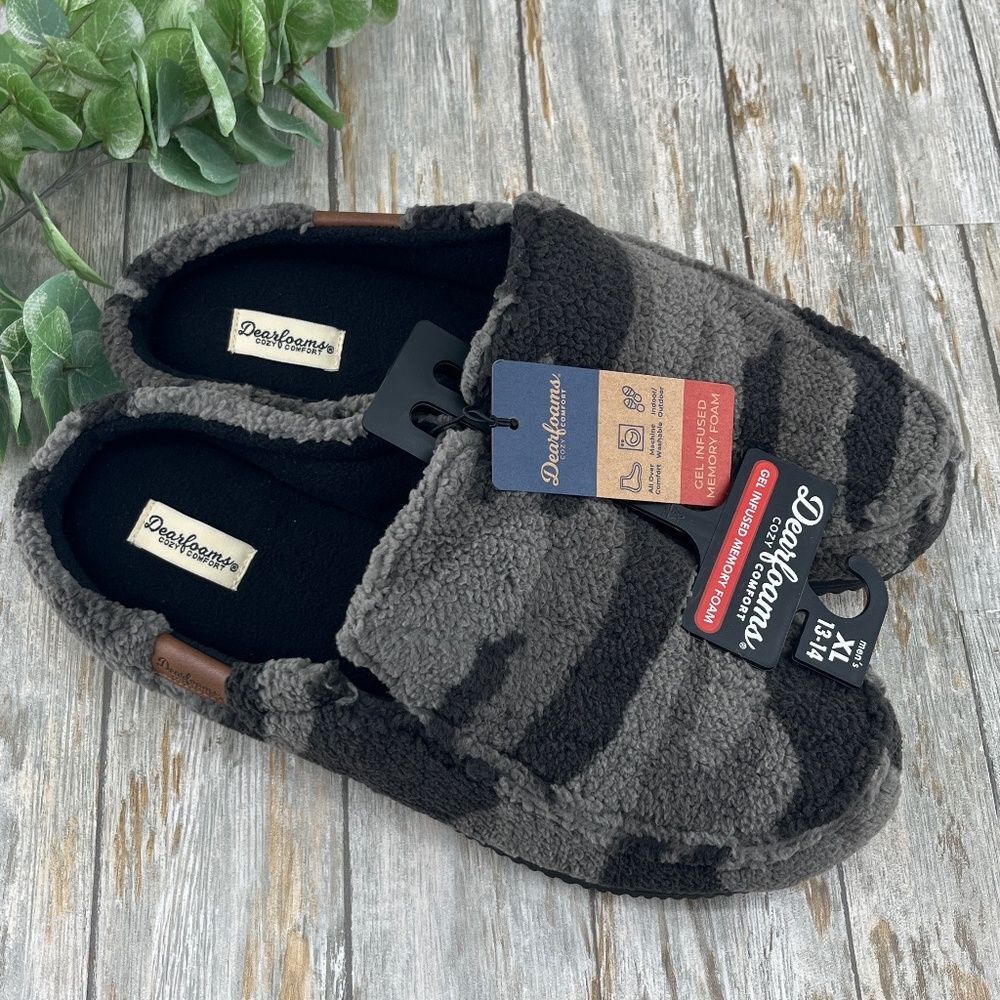 Dearfoams Cozy Comfort Notch Clog Slippers Indoor Outdoor Size XL 13-14